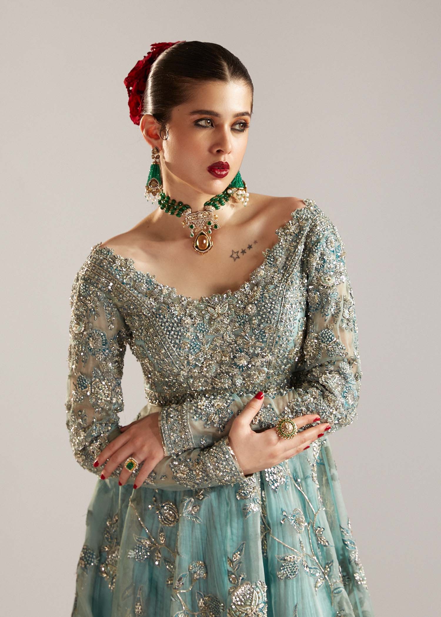 FK ASTRA pakistani fashion outfit with coordinated formal styling.